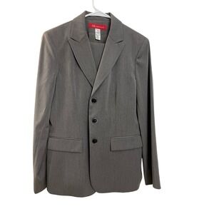 Anne Klein‎ Women's Grey Stretch Suit Skirt and Blazer Set Size 10